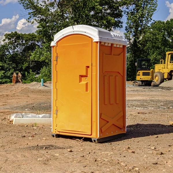 how often are the porta potties cleaned and serviced during a rental period in Platina California